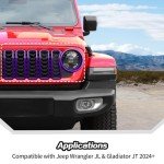 Purple Grill Inserts for 2024+ Jeep Wrangler JL