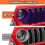 Purple Grill Inserts for 2024+ Jeep Wrangler JL