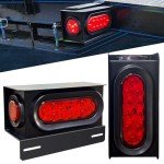 WALSIO Red LED Trailer Lights Kit - 2 Pack