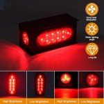 WALSIO Red LED Trailer Lights Kit - 2 Pack