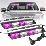 Purple/White 2-in-1 Emergency Strobe Light Bar