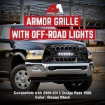 Dodge Ram 1500 Off-Road LED Grille, Glossy Black