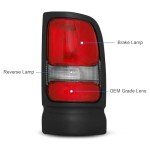 Telpo Tail Light Assembly for 1994-2002 Ram