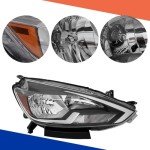 PENSUN Passenger Side Headlight for Nissan Sentra