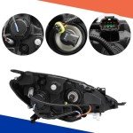 PENSUN Passenger Side Headlight for Nissan Sentra