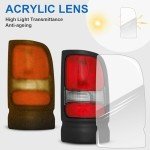 Telpo Tail Light Assembly for 1994-2002 Ram