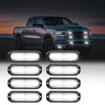 WINECO 8pc Slim 12-LED Emergency Strobe Lights