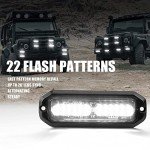 WINECO 8pc Slim 12-LED Emergency Strobe Lights