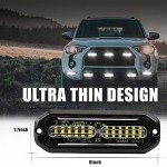 WINECO 8pc Slim 12-LED Emergency Strobe Lights