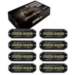 WINECO 8pc Slim 12-LED Emergency Strobe Lights