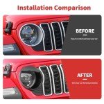 Angry Bird Style Headlight Cover for Jeep Wrangler