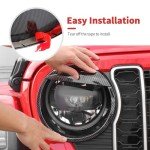 Angry Bird Style Headlight Cover for Jeep Wrangler