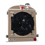 ALLOYWORKS 3 Row Aluminum Radiator with Shroud Fan