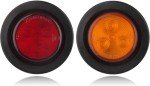 20-Pack LED Round Marker Lights, Amber & Red