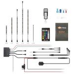 24PCS RGB LED Strip Light Kit for Vehicles