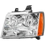Chrome Headlight Assembly with Bulbs for Tahoe/Avalanche