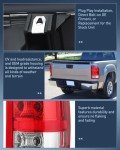 Nilight Taillight Assembly for 2007-2013 GMC Sierra