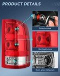 Nilight Taillight Assembly for 2007-2013 GMC Sierra