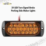 Amber 24 LED Turn Signal Side Marker Lights