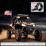 UTV Whip Light Mount - Heavy-Duty Adjustable Bracket