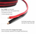 14 Gauge Copper Stranded Red Black Zip Cable 50ft