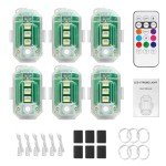 6PCS Wireless LED Lights with Remote Control