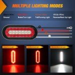 Nilight 6-Inch Oval Trailer Tail Light Set