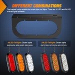 Nilight 6-Inch Oval Trailer Tail Light Set