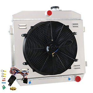 Alloyworks Aluminum Radiator with Fan for Chevy 55-57