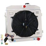 Alloyworks Aluminum Radiator with Fan for Chevy 55-57