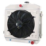 Alloyworks Aluminum Radiator with Fan for Chevy 55-57
