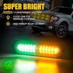 Amber Green LED Strobe Light Kit for Vehicles