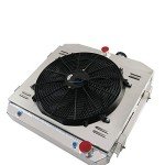 Alloyworks Aluminum Radiator with Fan for Chevy 55-57