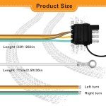 22FT 4 Pin Trailer Wiring Harness Kit