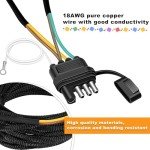 22FT 4 Pin Trailer Wiring Harness Kit