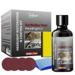 Headlight Restoration Kit with Ceramic Coating and Sandpaper