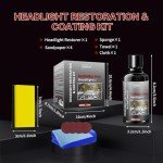 Headlight Restoration Kit with Ceramic Coating and Sandpaper