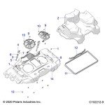 Polaris ATV Lower Radiator Shroud - Gloss Black