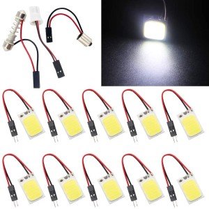 10-Pack 40mm COB LED Interior Light Kit