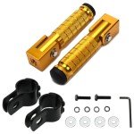 Foldable CNC Motorcycle Foot Pegs - Gold