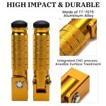 Foldable CNC Motorcycle Foot Pegs - Gold