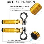 Foldable CNC Motorcycle Foot Pegs - Gold
