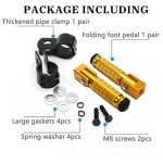 Foldable CNC Motorcycle Foot Pegs - Gold