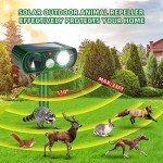4-Pack Solar Ultrasonic Animal Repellent Devices