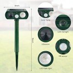 4-Pack Solar Ultrasonic Animal Repellent Devices