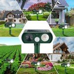 4-Pack Solar Ultrasonic Animal Repellent Devices
