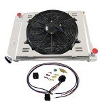 Cubauto 21" Aluminum Radiator with Fan Kit for Chevy