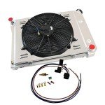 Cubauto 21" Aluminum Radiator with Fan Kit for Chevy