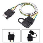 4 Pin Flat Trailer Plug Wiring Harness Extender