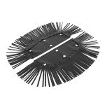 Acouto Black Leather Motorcycle Floorboard Fringe Set